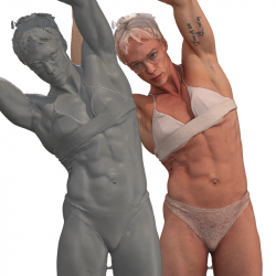 Eneli Raw Flexing Torso Muscle Scans 